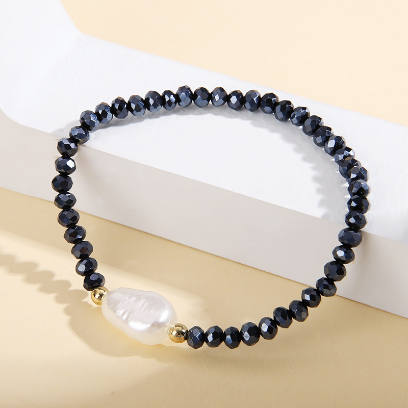 1 Piece Simple Style Geometric Glass Plating Unisex Bracelets