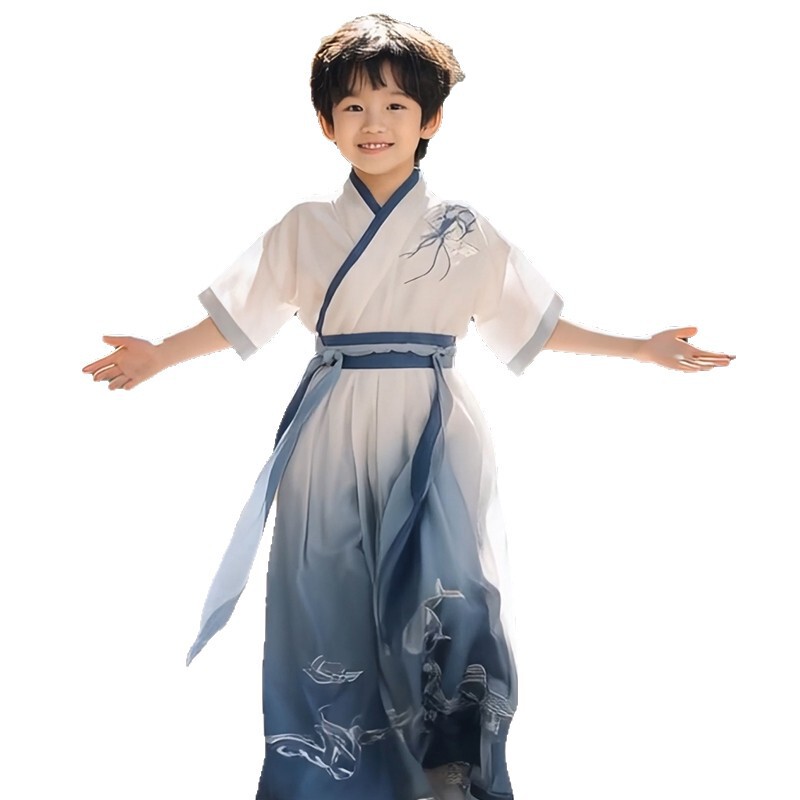 新款汉服儿童男古风帅气中国风男孩汉服日常可穿古装男童汉服批发|undefined
