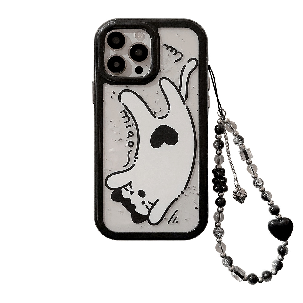 Custodia rigida personalizzata con graffiti inverted cat iphone_voghion.com