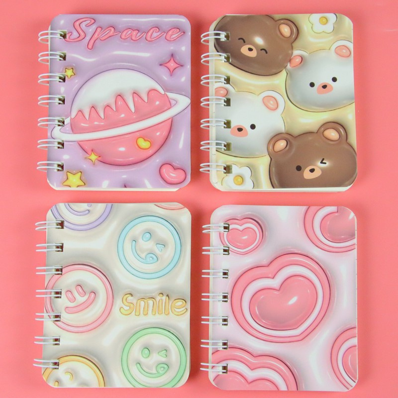 Libro de bobina A7 Bolsillo para portátil de alto valor Libro de bobina lindo portátil Notas de estudiante Bloc de notas de conocimiento