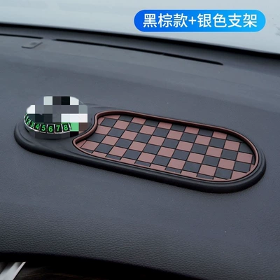 Anti-Slip Mat, Anti-slip mat - kk01-black-and-brown-style-silver-bracket-with-moving-number-plate-opp-bag