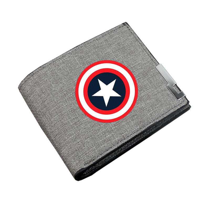 Anime Marvel héroe Marvel Comics estudiante monedero hombres y mujeres lienzo cartera corta