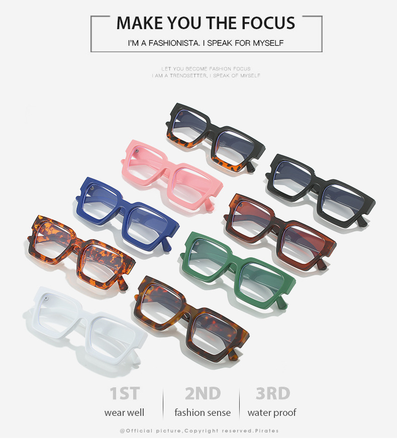 45g Weight Full Frame Glasses Structure Glasses Classification Ac Lens Material Square Glasses Style Daily Occasion Solid Color, Leopard Pattern All Seasons Season Unisex Gender Simple Style Style Simple Style Solid Color Leopard Ac Square Full Frame Optical Glasses 1