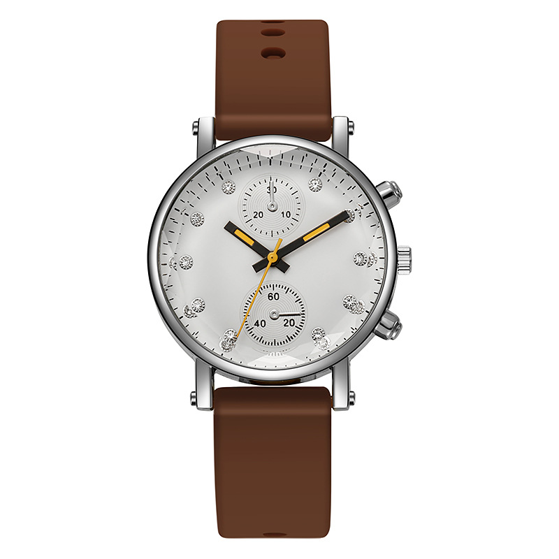 Student Fresh New Quartz Electronic Women's Silicone Tape Watch_voghion.com