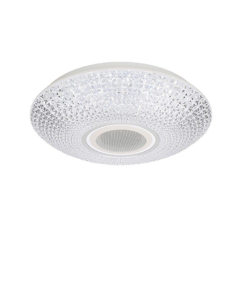 厂家直供智能LED吸顶灯蓝牙遥控72W大喇叭款全彩护眼卧室客厅灯