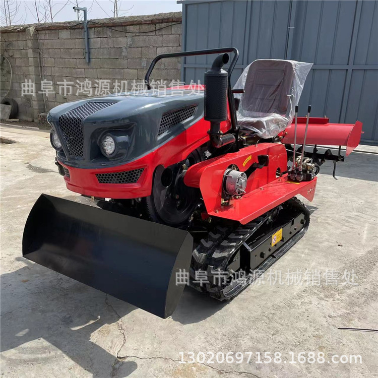 履带式微耕机 田地果园农用旋耕开沟机 小型耕地机