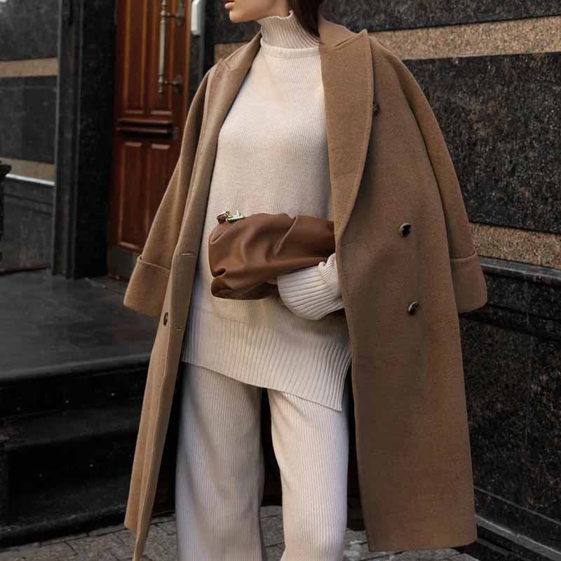 Maglione oversize a collo alto in maglia – Pullover casual chic invernale da donna (S-XXL) – Morbido misto poliestere-spandex_voghion.com