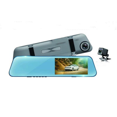 Starlight Night Vision Large Screen 2.5D Glass Front and Rear Dual Recording Reversing Image 1080P Rearview Mirror Recorder Dvr Car