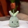Тюльпан в горшке — коричневый