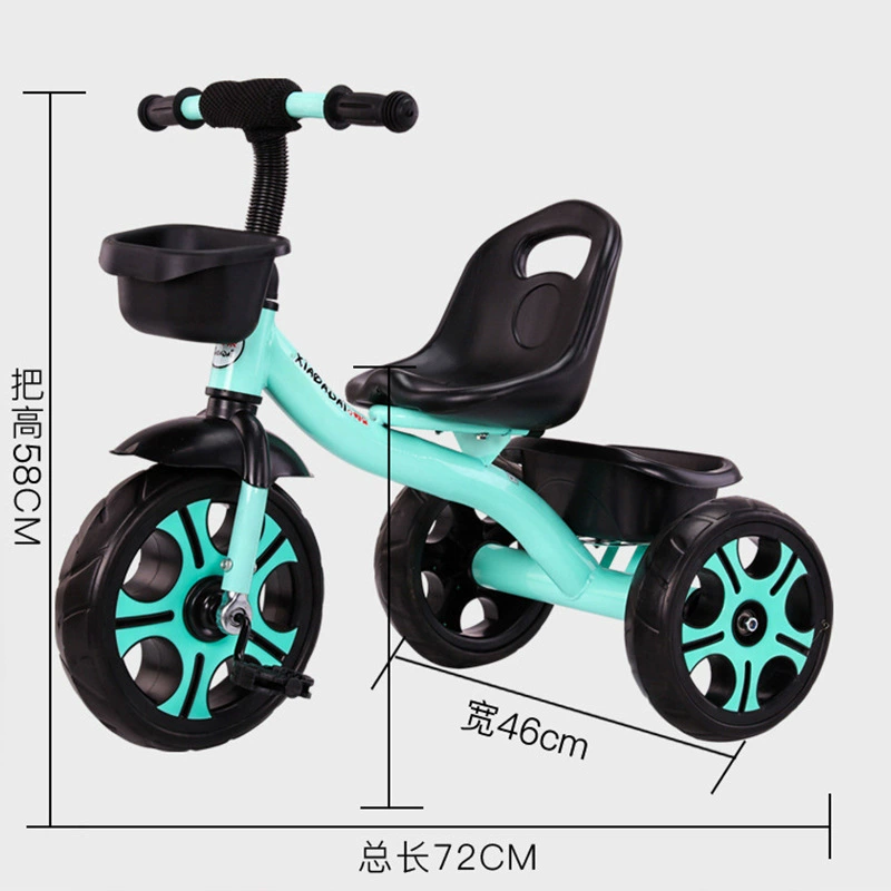 Children's three-wheeled bike, foldable walk stroller, 6 years