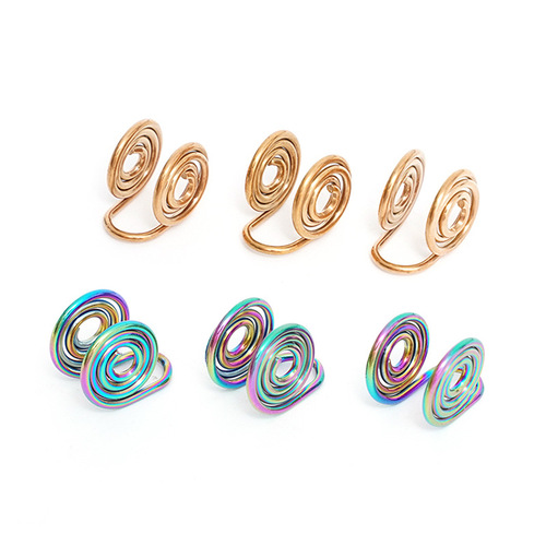 Manufacturer wholesale mosquito coil ear clips, no piercing, painless electroplating earrings, jewelry accessories, personalized simple and fashionable ear clips