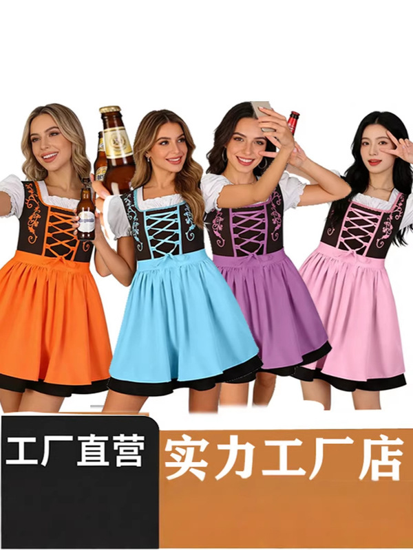 Bavarian Oktoberfest Maid Cosplay Role-Playing Maid Plus-Size Dress Cosplay Stage Performance Costume