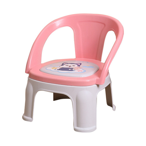 儿童卡通幼儿靠背椅子餐椅放屁塑料凳子宝宝吃饭椅防滑板凳叫叫椅