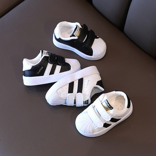 Spring and Autumn Children's Board Sneakers, White Soft Sole Learning Shoes for Boys, Sports Shoes for Girls, Baby Shoes, Shell Toe Infant Shoes