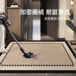 地垫现代简约入户门地垫可裁剪门垫家用易打理除尘垫耐磨圈绒地垫