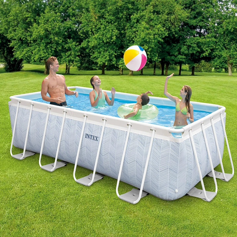 INTEX 28780 4 м V-образная ротанг прямоугольная трубная рамка для бассейна Набор для бассейна Открытый бассейн Семейный бассейн