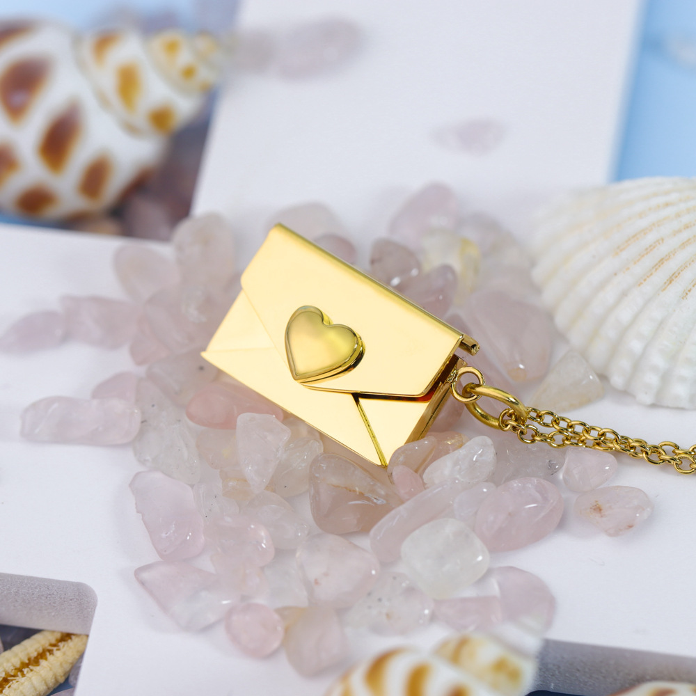 Necklace Event & Party Supplies Pendant Necklace Classification Fashion Envelope Stainless Steel Pendant Necklace Stainless Steel Necklaces
