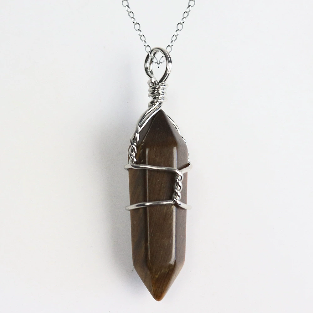 (Cross-border trading), copper hexagonal accessory, crystal pendant, necklace, ebay