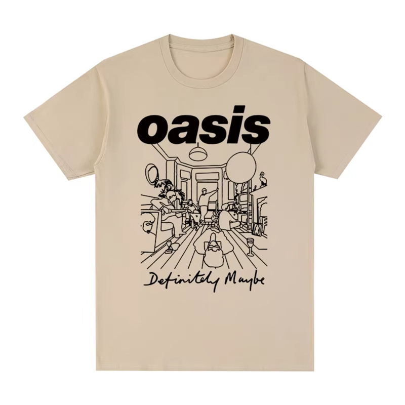 European Size Rock Music New Women's Band Printed T-Shirt Retro T-Shirt Band Women's Top Logo T-Shirt Cotton Men's T-Shirt Oasis European Size Rock Music New Women's Band Printed T-Shirt Retro T-Shirt Band Women's Top Logo T-Shirt Cotton Men's T-Shirt Oasis