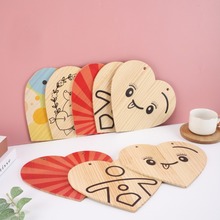 创意隔热垫松木木质餐桌多功能家用耐高温餐桌碗隔热托盘咖啡杯托