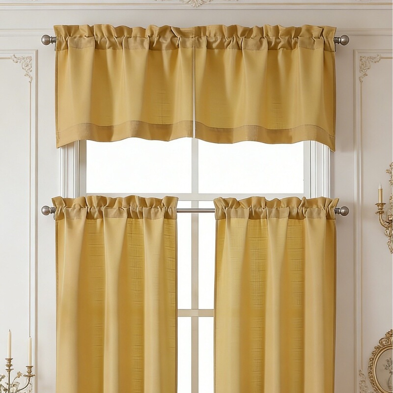 Customized Cross-Border Amazon Modern Kitchen Curtains, Cafe Curtains, Basement Light-Filtering and Heat-Insulating Solid Color Curtains Customized Cross-Border Amazon Modern Kitchen Curtains, Cafe Curtains, Basement Light-Filtering and Heat-Insulating Solid Color Curtains