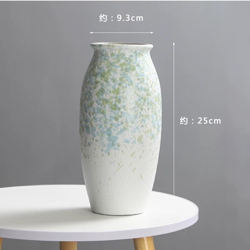 軽い豪華な陶磁器の花瓶の中国式の復古の客間は件の乾いた花の水を飾って生け花器の手作りの陶缶の花器の装飾を植えます。|undefined