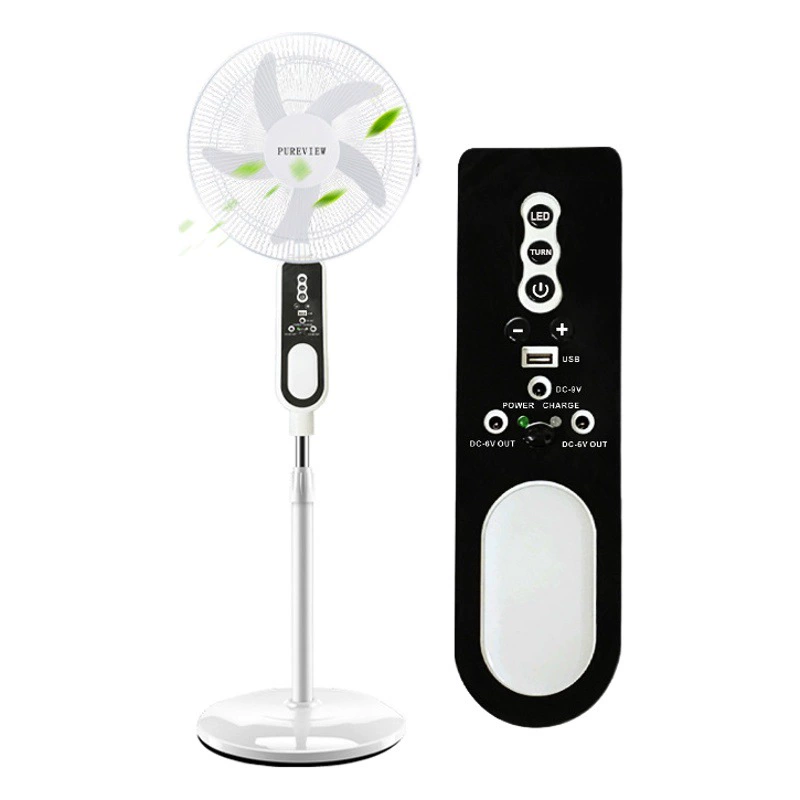 Внешняя торговля новый бесщеточный двигатель 16-дюймовый аккумулятор большой емкости Long Endurance солнечный напольный электрический вентилятор