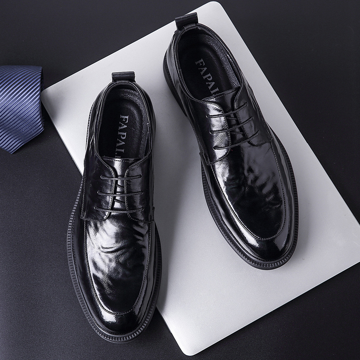 2025 Height-Increasing Men's Business Leather Shoes Genuine Leather Breathable British Style Derby Shoes Men's Casual Business Wedding Shoes