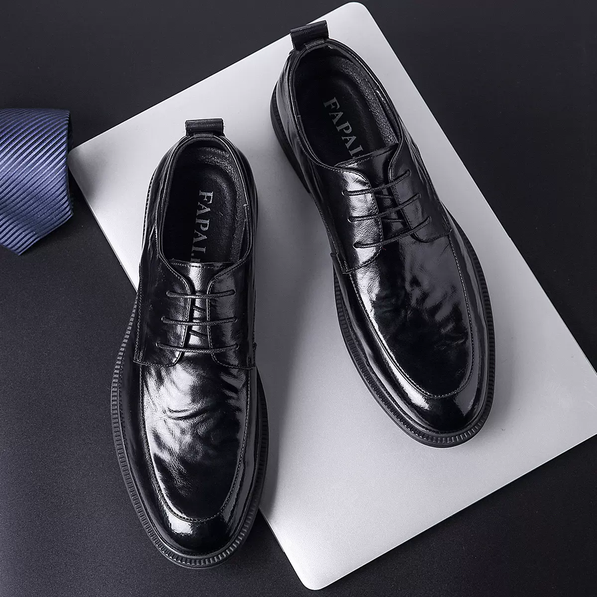 2025增高男式商务皮鞋男鞋真皮透气英伦风德比鞋男休闲商务婚鞋