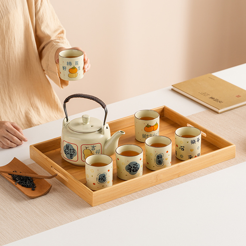 Nuevo tipo de horno Ru cerámica de alta capacidad tetera de té de alta calidad, tetera de té de kung fu separable y filtrada, tetera de té retro Liang