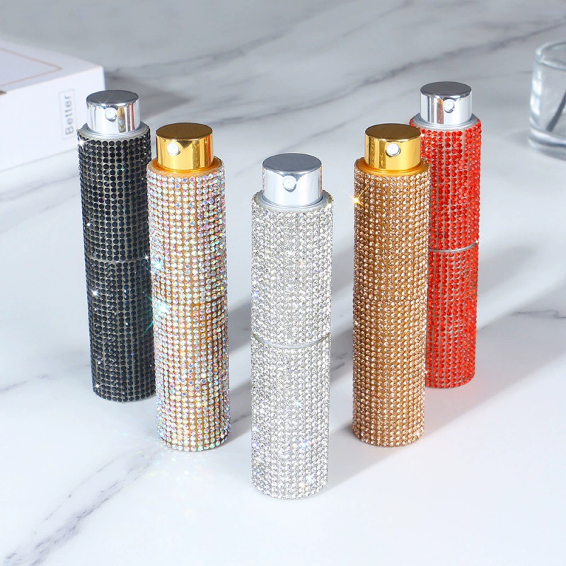 10 мл удобного путешествия парфюмерная ручка помада роторный телескопический распылитель бутылка с бриллиантами