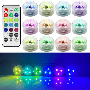 Factory direct LED fish tank lights swimming pool decoration with remote control colorful lights LED diamond pattern waterproof candle lights