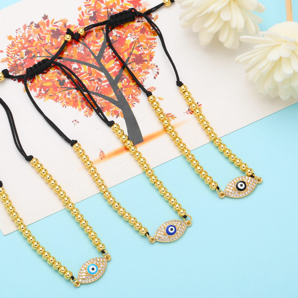 Fashion Devilu0027S Eye Copper Bracelets Inlay Zircon Copper Bracelets