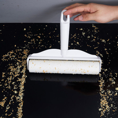 Household lint stick retractable roller dust removal paper long handle tear-off dust removal paper lint picker washable P