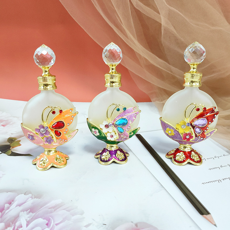 泰国美容院风格15ml蝴蝶香水瓶迪拜精油瓶代发空瓶厂家现货批发