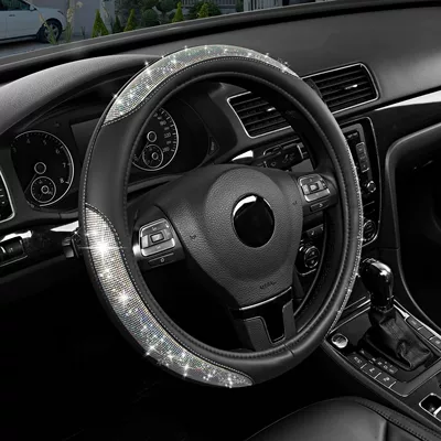 steering wheel cover with diamond: Steering wheel cover