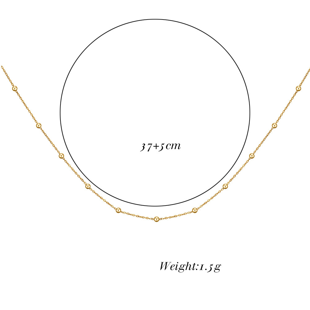 5g Weight Necklace Classification Simple Style Solid Color Stainless Steel Titanium Steel Plating Necklace
