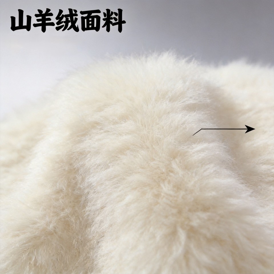 山羊绒皮毛一体毛革猾子头层羊皮绒毛卷皮草服装基材面料轻软保暖