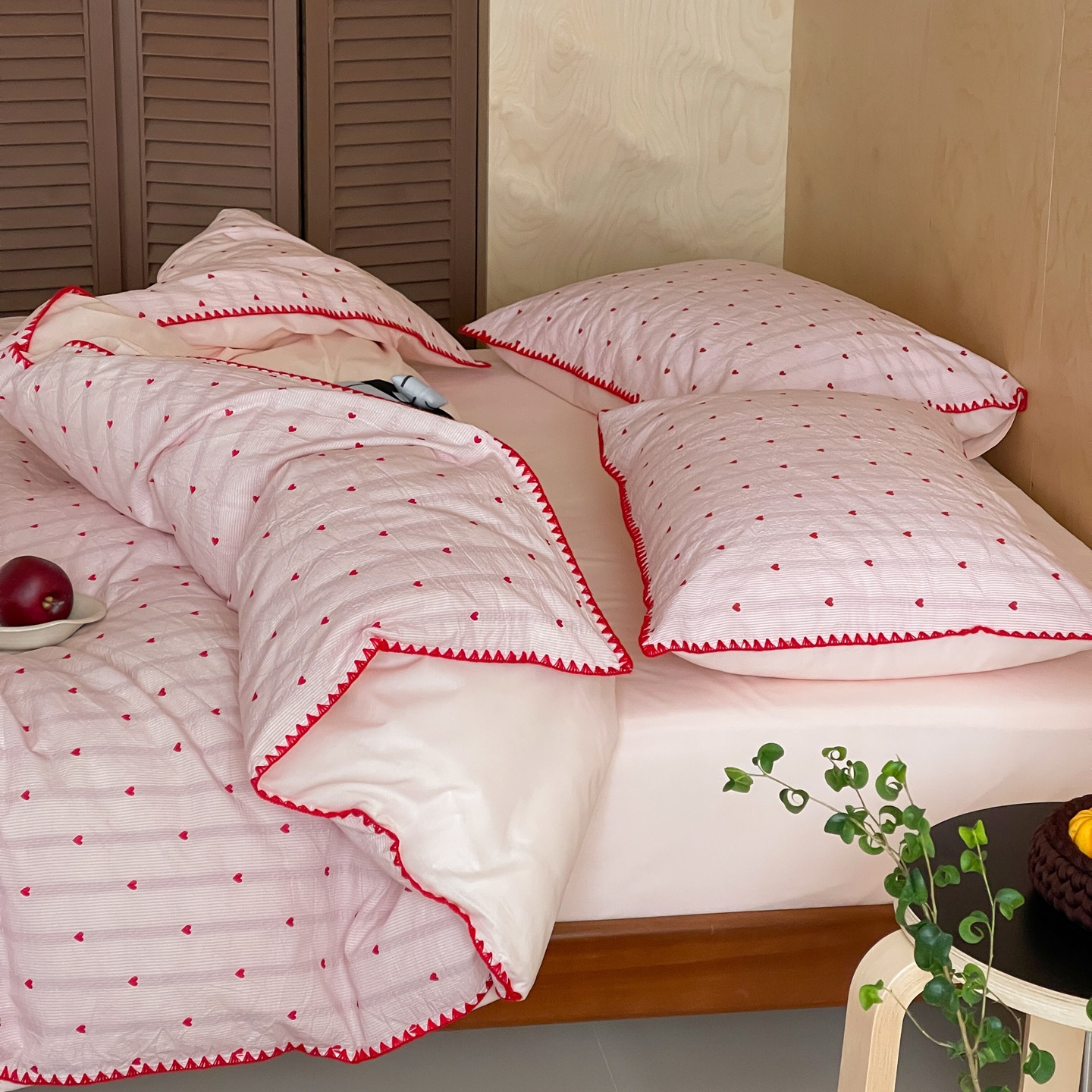 Minimalistisches Baumwollbettwäsche Set Weich Für Mutter Und Kind_voghion.com