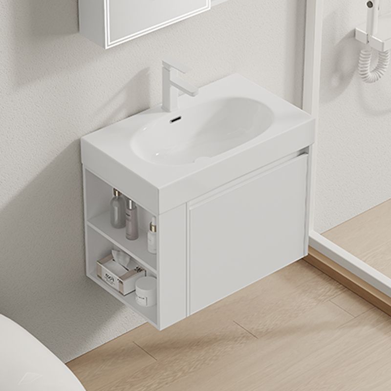 Espacio arco crema pequeño apartamento baño combinación engrosada panal de cerámica integrado lavabo