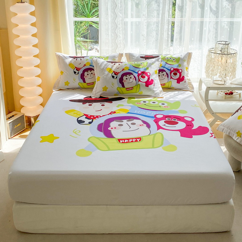 Colchón de cama de dibujos animados Cubierta antipolvo Cubierta protectora de colchón Cubierta protectora Niños 360 todo incluido Sombrilla de cama de flores al por mayor