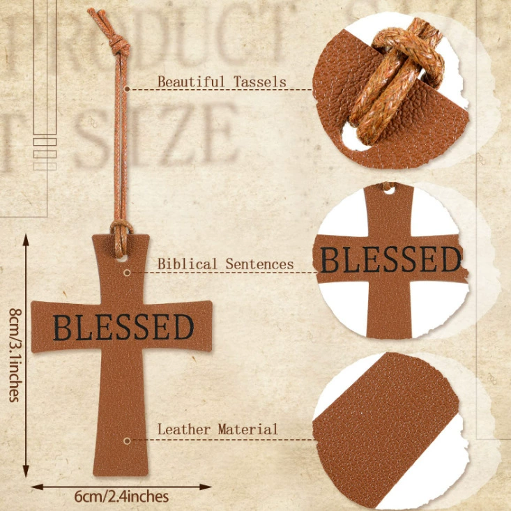 Пятно кожаные закладки крест Библия закладки портативные вдохновляющие подарки для чтения книг