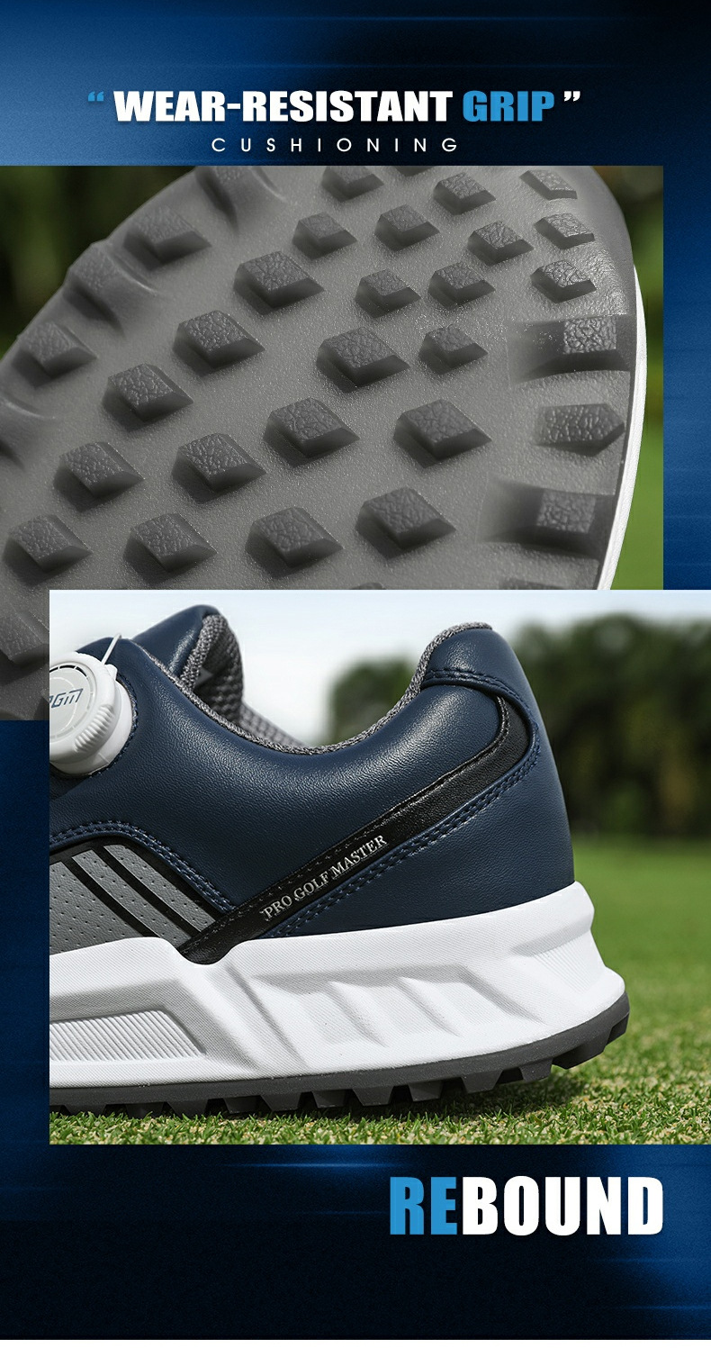 Giày golf nam PGM đế đàn hồi chống thấm nước, núm dây buộc chắc chắn — Màu xanh da trời [phần trên chống thấm nước/lò xo đệm/chân chống trượt đã được cấp bằng sáng chế] XZ447 chi tiết 14