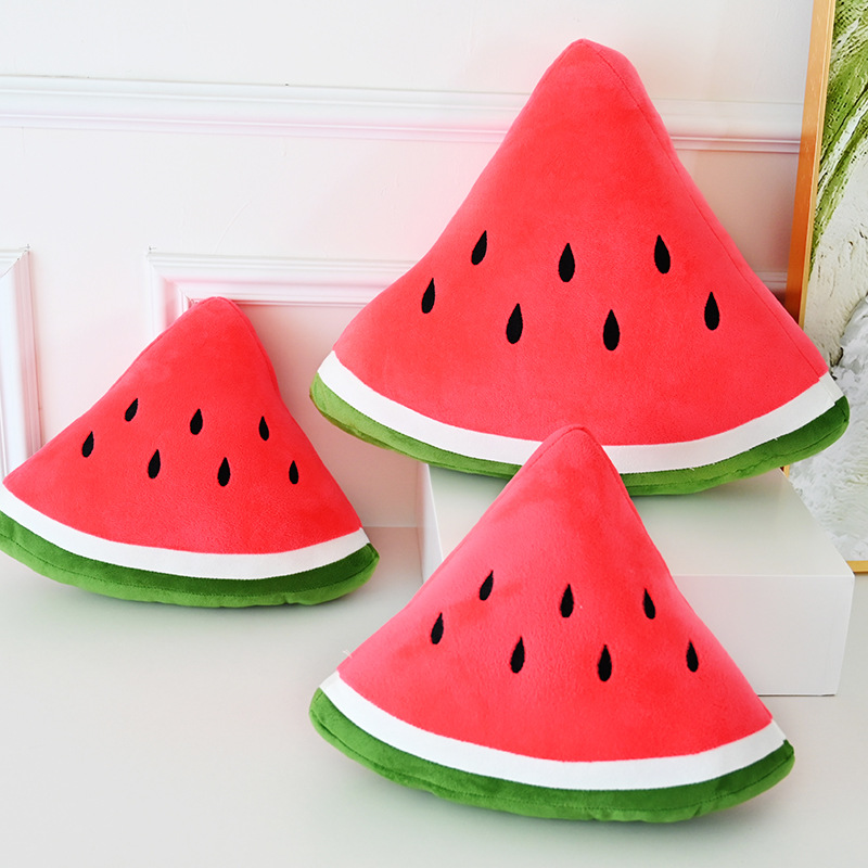 Venta directa de fábrica, nuevo cojín de sandía, peluche con forma de fruta, muñeco de peluche, venta al por mayor, regalo creativo de cumpleaños