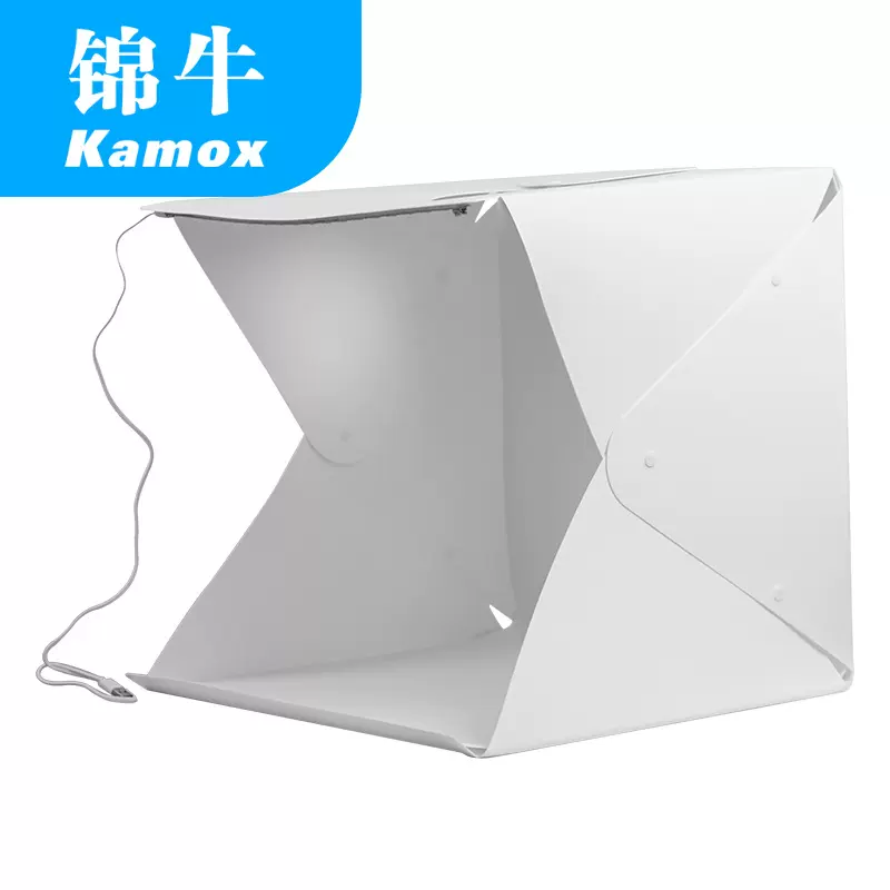 20/40CM摄影棚小型led柔光箱拍照灯箱静物拍摄设备道具背景箱折叠