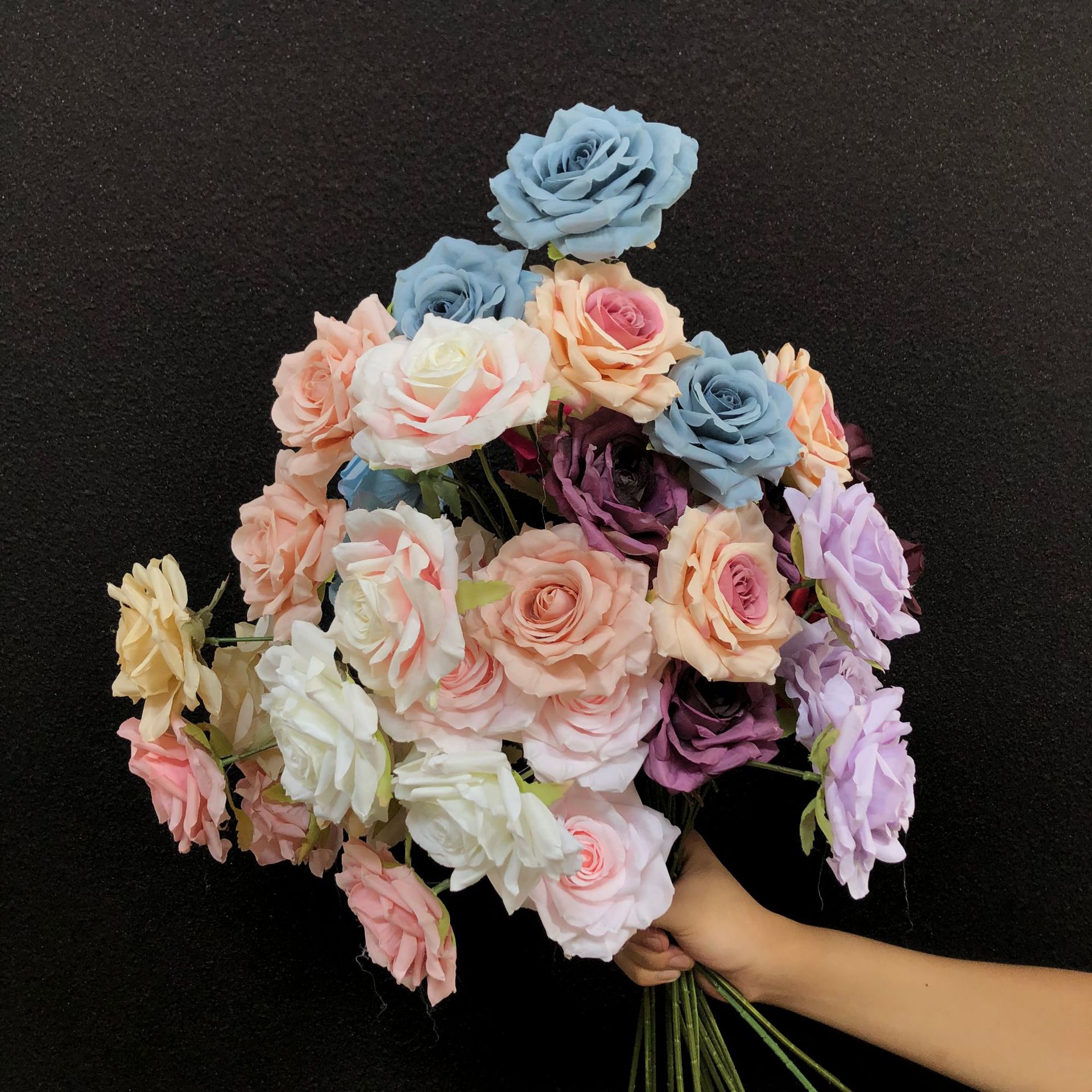Artificial Rose Waterfall Wall Decor For Wedding Halls_voghion.com