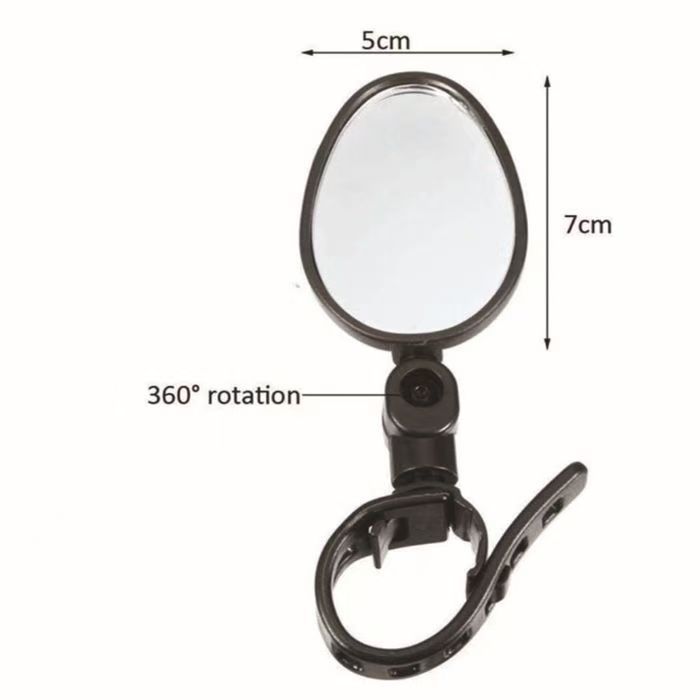 Mini bicicleta espejo retrovisor plegable espejo retrovisor bicicleta de montaña espejo convexo gran espejo retrovisor redondo
