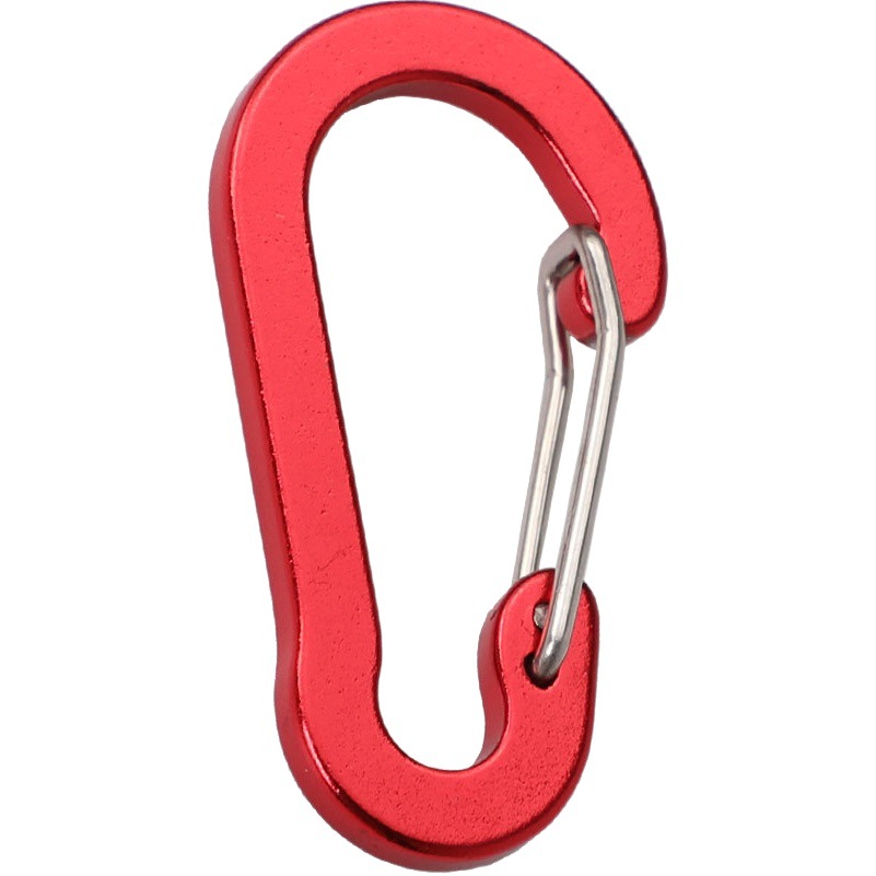 Outdoor mountaineering buckle S-shaped aluminum alloy quick hook No.5 gourd-shaped flat buckle steel wire spring quick hanging buckle wholesale