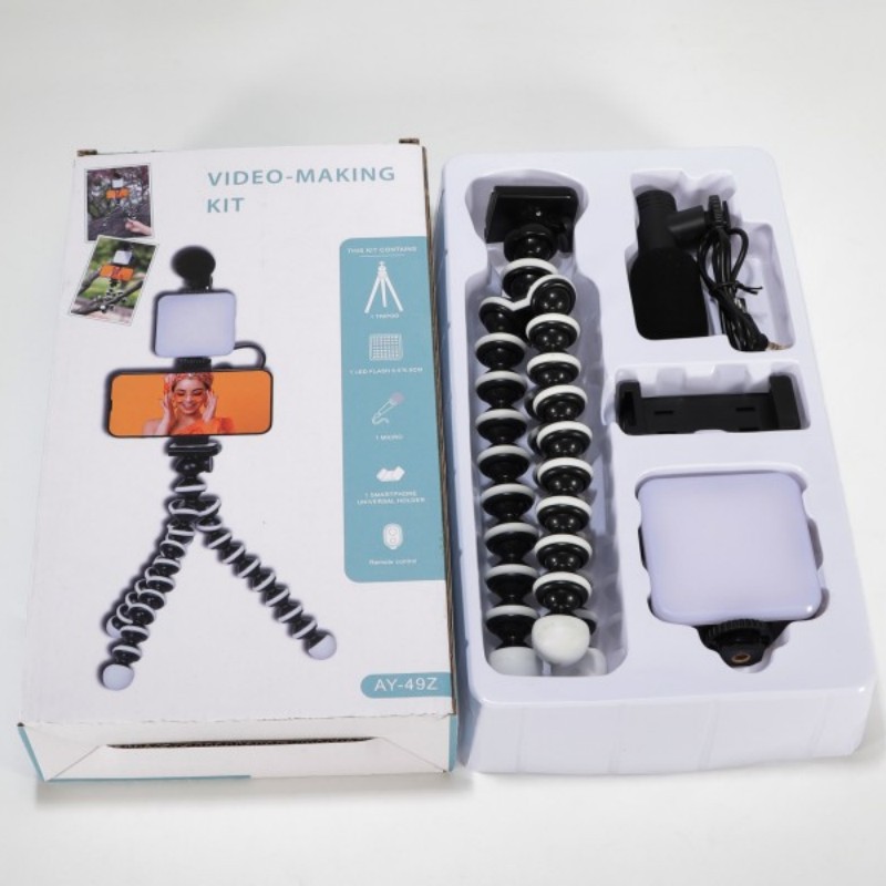 Luz de relleno portátil LED para exteriores, teléfono móvil, fotografía en vivo, luz ambiental RGB, luz suave, mini luz cuadrada, luz de bolsillo