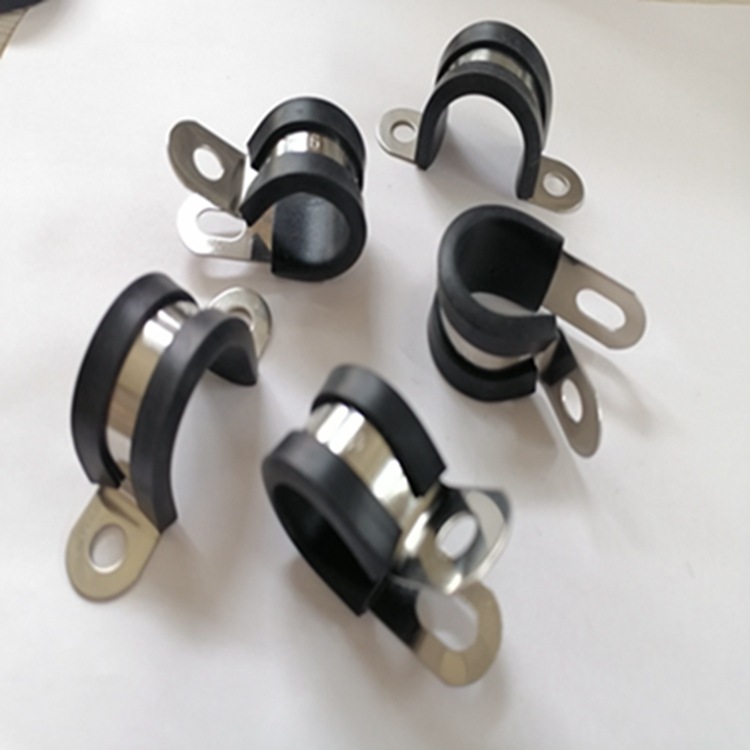 包胶绝缘线束卡 R型涂塑金属卡箍38mm